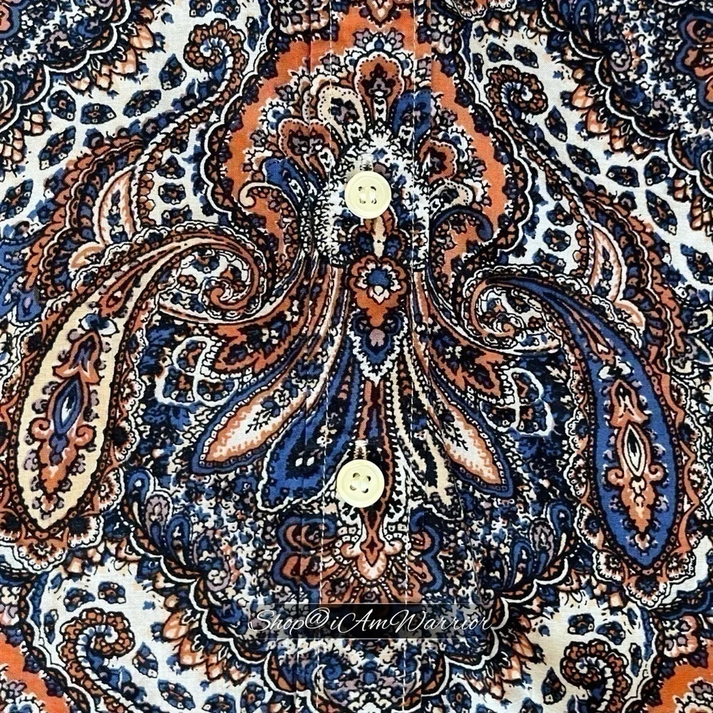 J.Crew cotton perfect shirt in marine sunset paisley *shop@iamwarrior